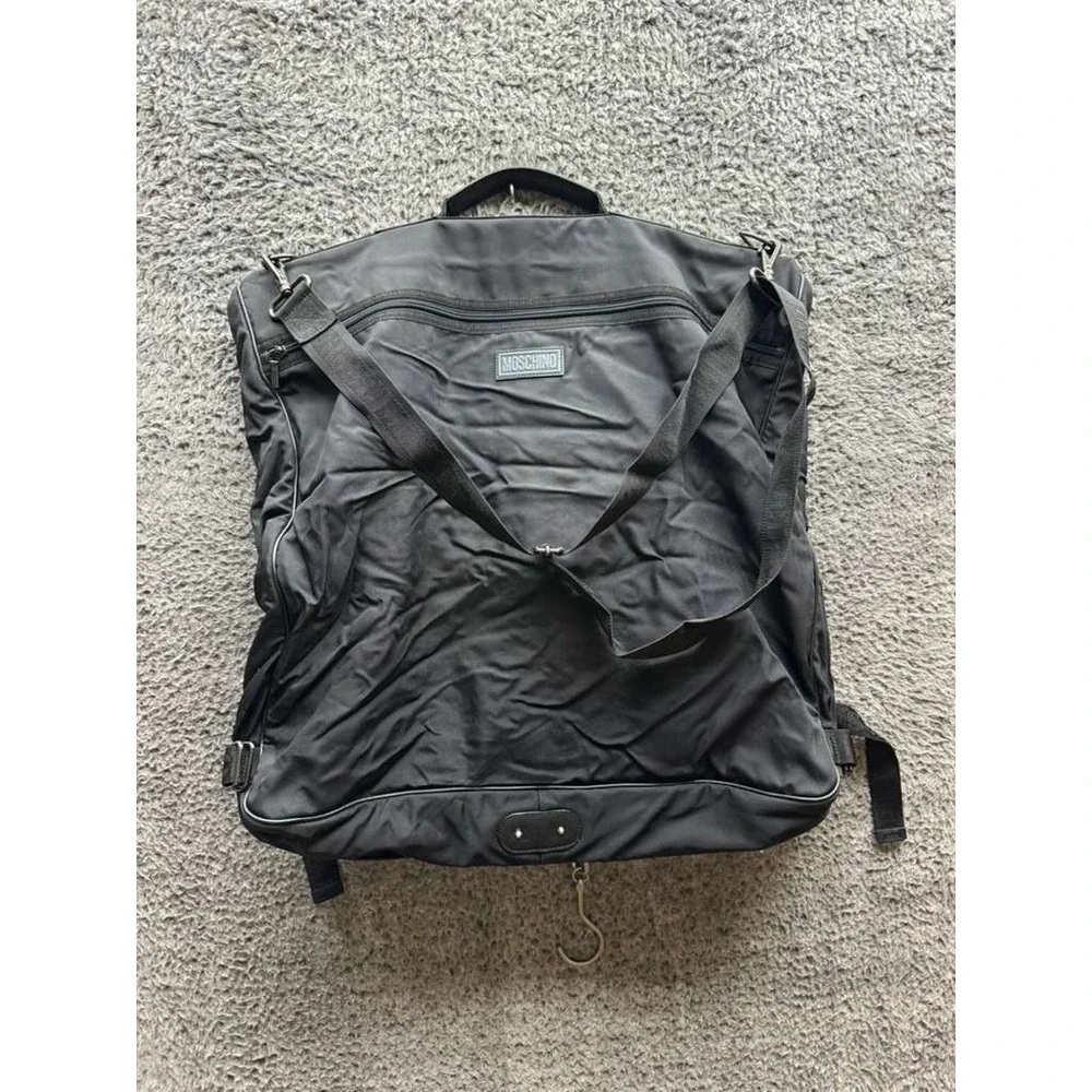 Moschino Nylon Convertible Travel Luggage Garment Bag‎ Black Large 20